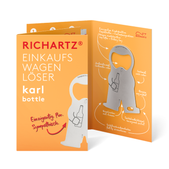 RICHARTZ® EINKAUFSWAGENLÖSER karl bottle Silver