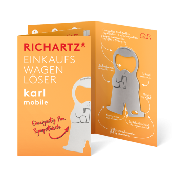RICHARTZ® EINKAUFSWAGENLÖSER karl mobile Silber