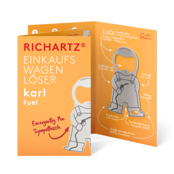 RICHARTZ® EINKAUFSWAGENLÖSER karl fuel Silber