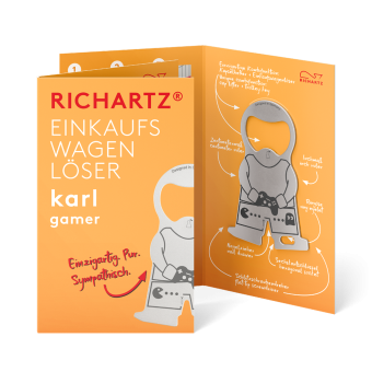 RICHARTZ® EINKAUFSWAGENLÖSER karl gamer Silber
