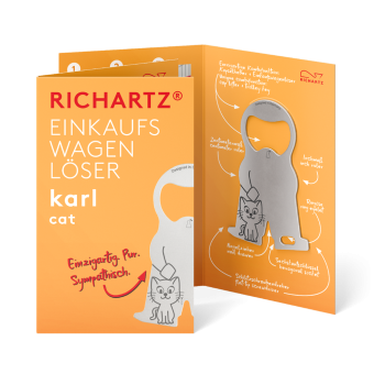 RICHARTZ® EINKAUFSWAGENLÖSER karl cat Silver