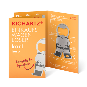 RICHARTZ® EINKAUFSWAGENLÖSER karl hero Silber