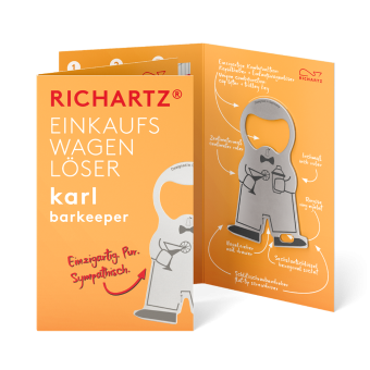 RICHARTZ® EINKAUFSWAGENLÖSER karl barkeeper Silber