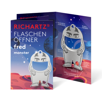 RICHARTZ® FLASCHENÖFFNER fred monster Silver