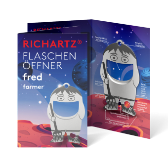 RICHARTZ® FLASCHENÖFFNER fred farmer Silber