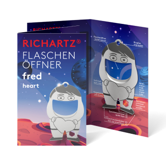 RICHARTZ® FLASCHENÖFFNER fred heart Silver