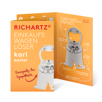 RICHARTZ® EINKAUFSWAGENLÖSER karl easter Silver