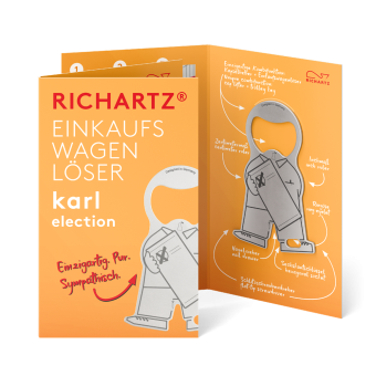 RICHARTZ® EINKAUFSWAGENLÖSER karl election Silver