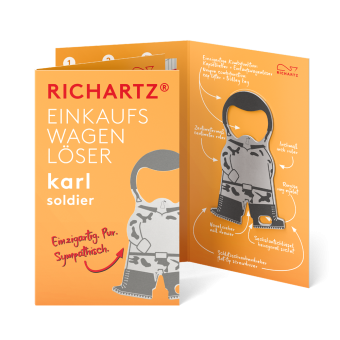 RICHARTZ® EINKAUFSWAGENLÖSER karl soldier Silver