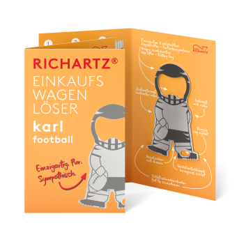 RICHARTZ® EINKAUFSWAGENLÖSER karl football Silver