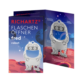 RICHARTZ® FLASCHENÖFFNER fred robot Silver