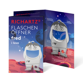 RICHARTZ® FLASCHENÖFFNER fred i love Silver