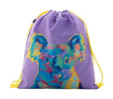 CreaDraw Kids RPET custom drawstring bag for kids White/yellow