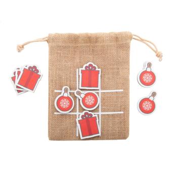 Juxo Christmas tic-tac-toe, ornament & gift box Nature blue