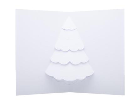 Dimensions 3D Christmas card, Christmas tree White