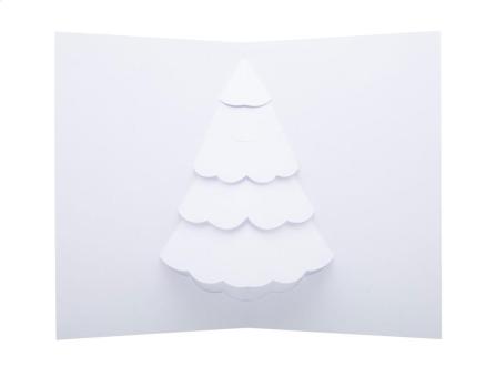 Dimensions 3D Christmas card, Christmas tree White