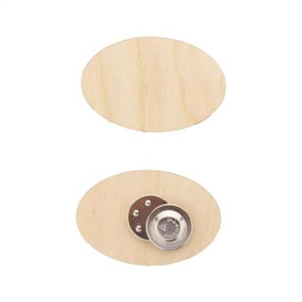WooBadge custom magnetic badge Nature blue