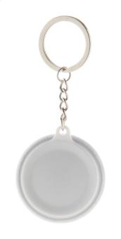 KeyBadge RPET Mini Button-Schlüsselanhänger Weiß