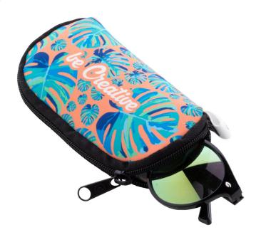 PrintSun Zip custom RPET sunglasses case Black