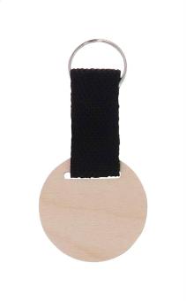 Woody Strap custom keyring, round Nature
