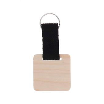 Woody Strap custom keyring, square Nature blue