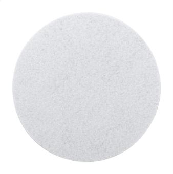CreaFelt Drink Plus RPET felt coaster, circle White