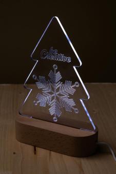 Woodify Xmas Christmas tree LED light trophy Nature
