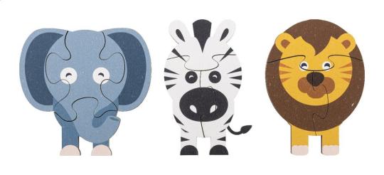 Zoofrik puzzle game, animals Multicolor