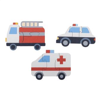 Zoofrik puzzle game, vehicles Multicolored
