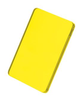 CreaFob Schlüsselanhänger in Sonderform Transparent gelb