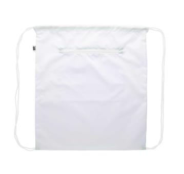 CreaDraw Zip RPET custom drawstring bag White