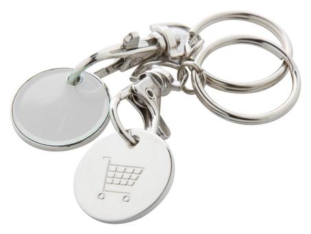 Euromarket Schlüsselanhänger mit Einkaufswagen-Chip Weiß