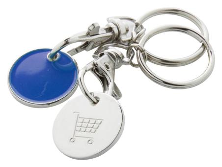 Euromarket Schlüsselanhänger mit Einkaufswagen-Chip Blau