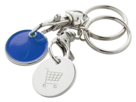 Eurocoin trolley coin keyring Aztec blue