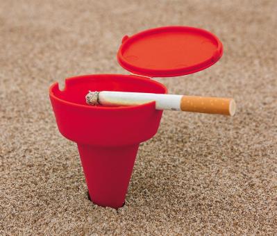 Olinu Strand-Aschenbecher Rot