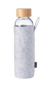 Tokol Glas-Trinkflasche Dunkelgrau