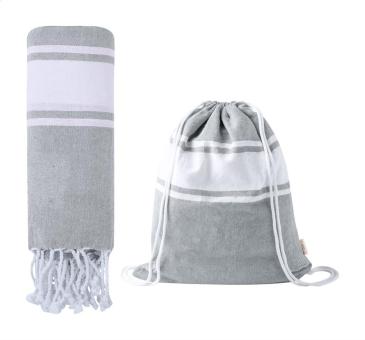 Praia beach towel and drawstring bag 