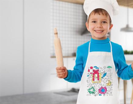 Tizy colouring apron White