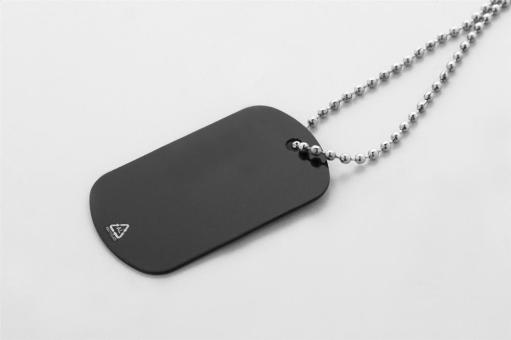 Delta ID-Tag-Halskette Schwarz