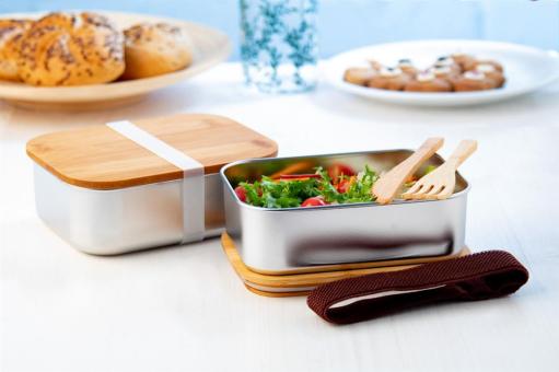 Ferroca Edelstahl-Lunchbox Silber