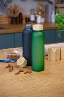 Cloody glass bottle Green