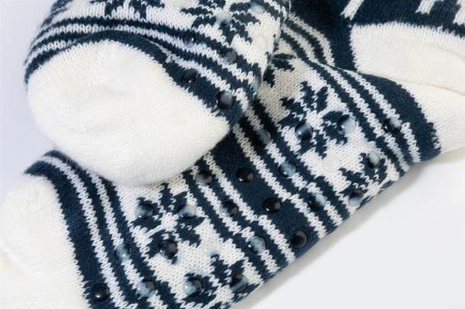 Norsokkar Christmas slipper socks Aztec blue
