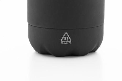 Refill Soft Flasche aus recyceltem Edelstahl Schwarz