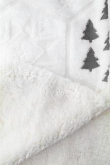 Sundborn Weihnachts-Decke Weiß/grau
