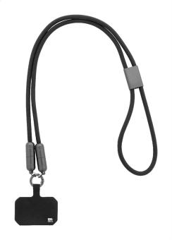 Fastly 60W RPET mobile lanyard cable Black