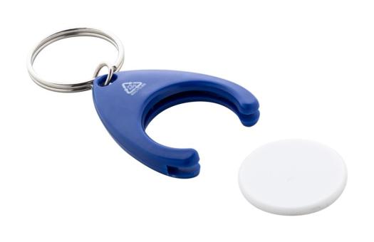 Neppy RABS trolley coin keyring Aztec blue
