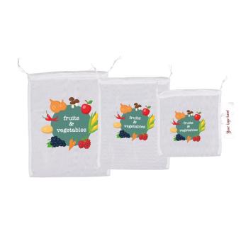 Fruit and vegetable bag "ECOCARE", medium White