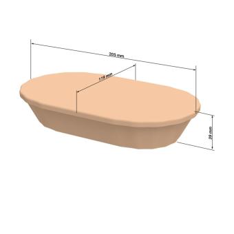 Snackschale "ToGo", mit Deckel Braun