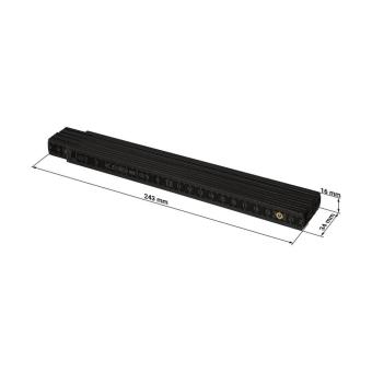 Ruler "Craft" 2 m, colour Black