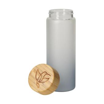 Glasflasche "Frosted" 0,55 l Grau